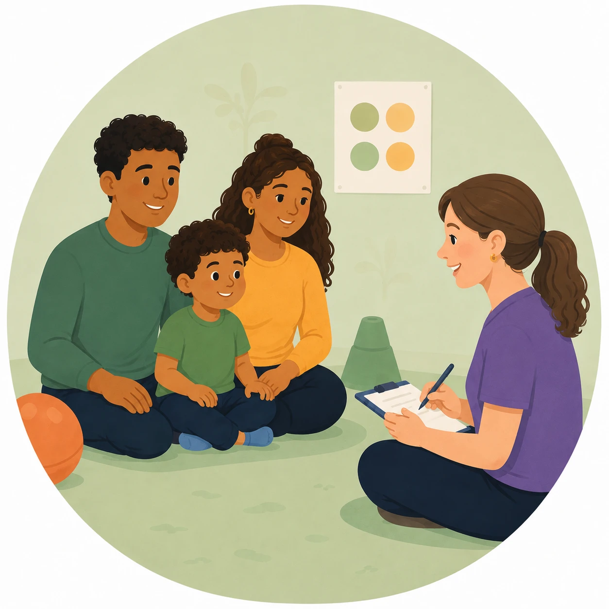 Entretien de bilan avec la famille